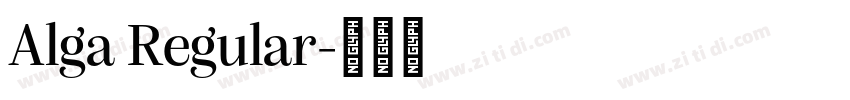 Alga Regular字体转换